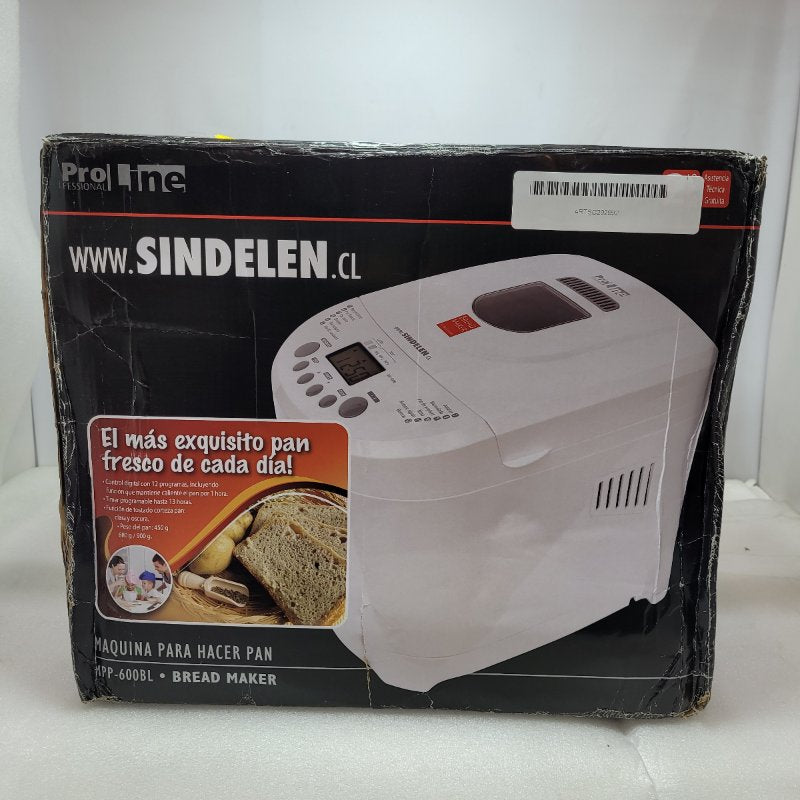 Maquina Para Hacer Pan Sindelen Mpp-600bl Blanco 600w