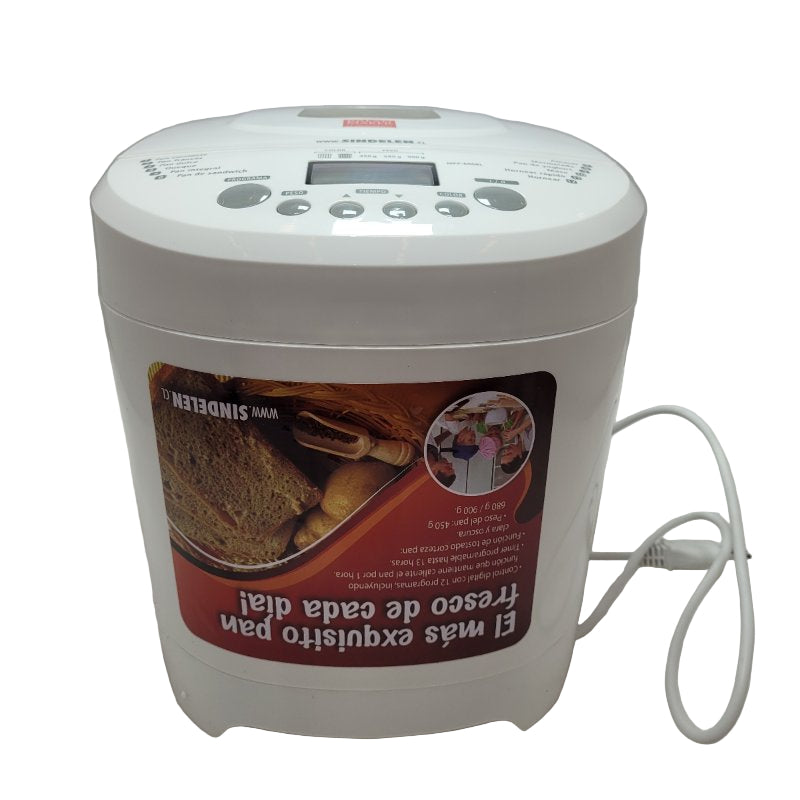 Maquina Para Hacer Pan Sindelen Mpp-600bl Blanco 600w