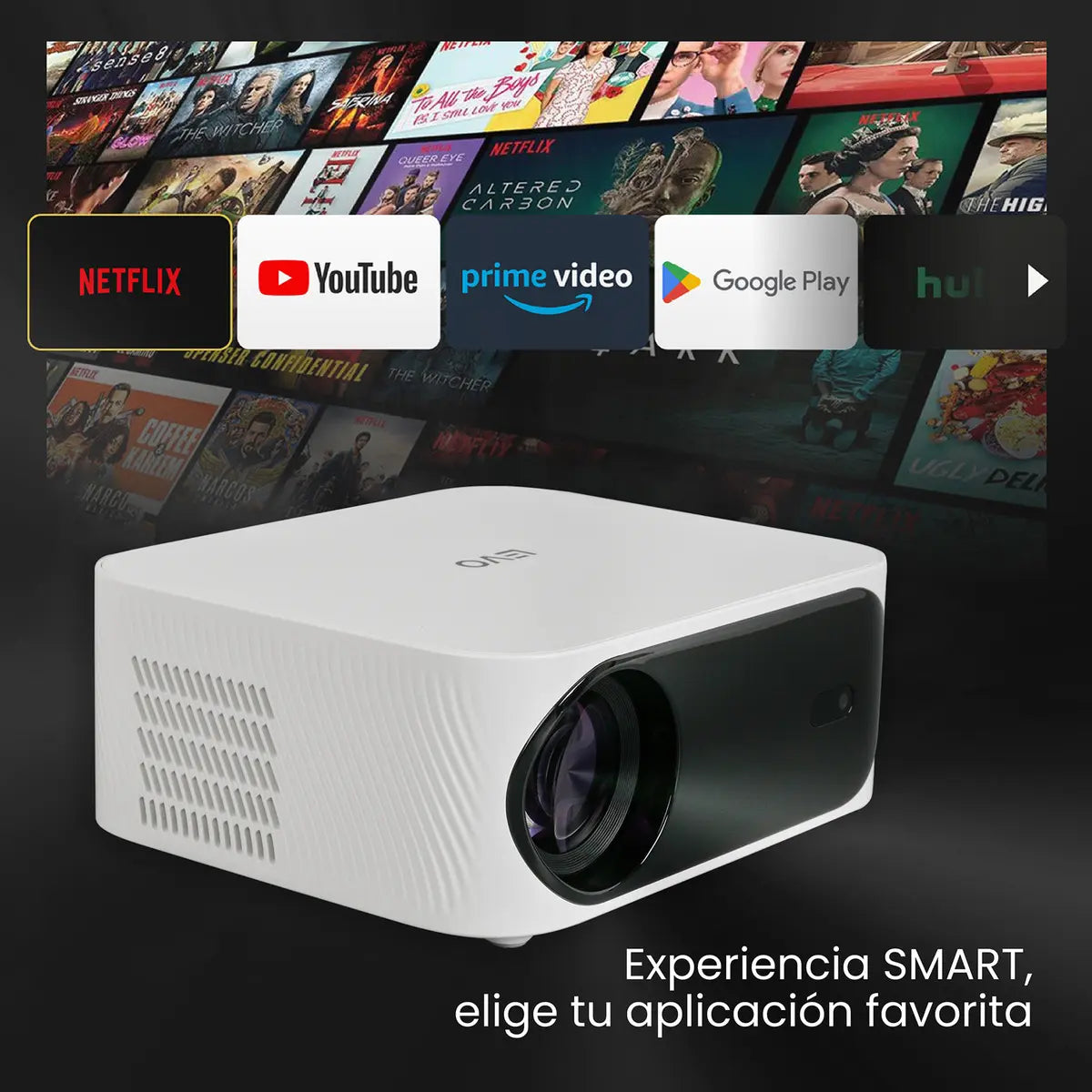 Proyector LED Portátil Levo Orion Full HD Blanco