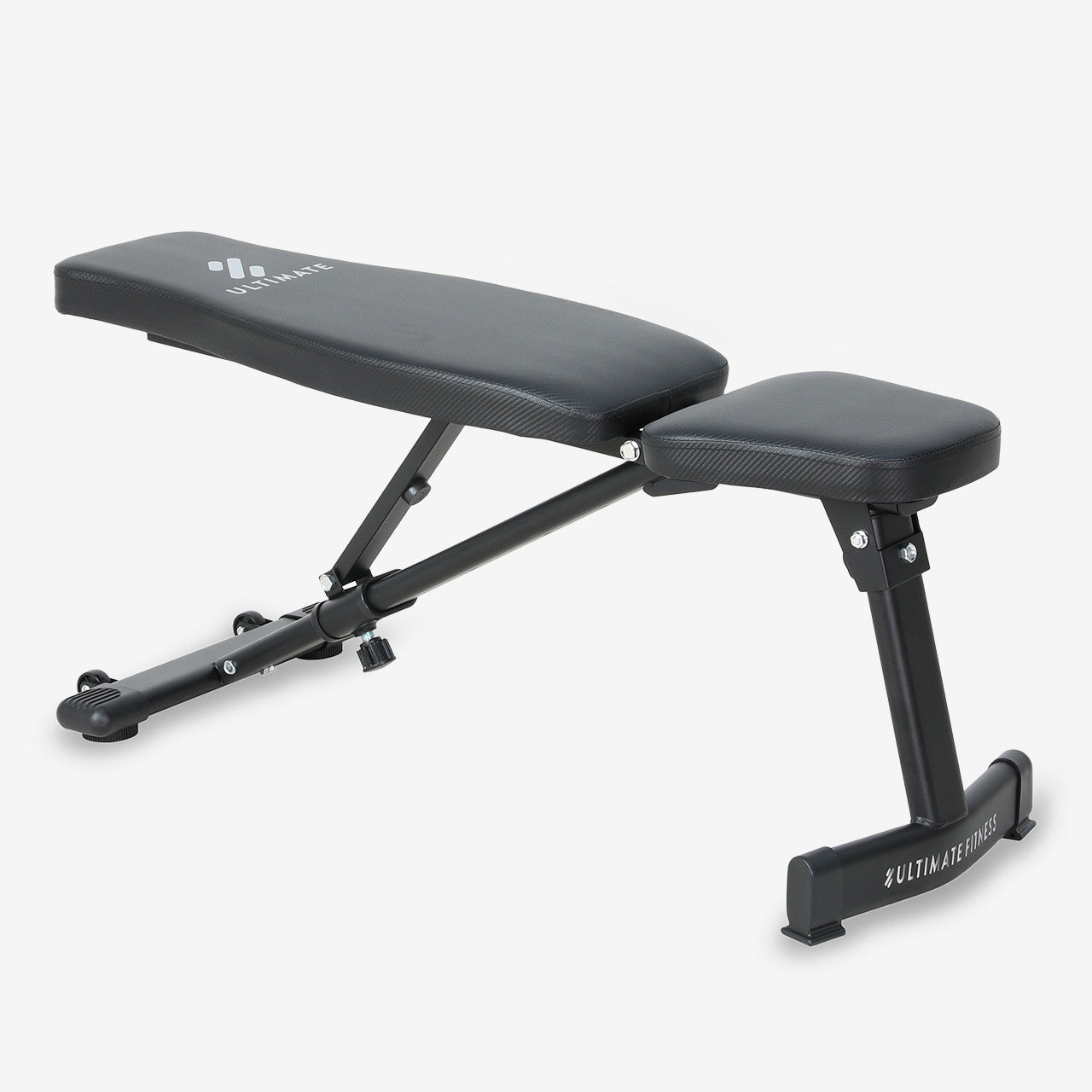 Banco Multifuncional Inclinable Plano Slim Ultimate Fitness Negro