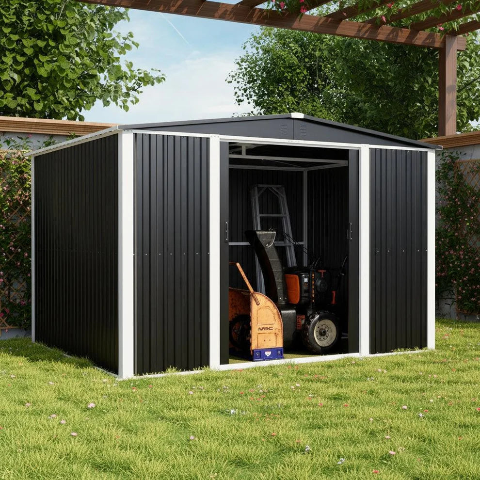 Bodega Exterior Doble Techo Metanek DS-06 Black 300x300 cm