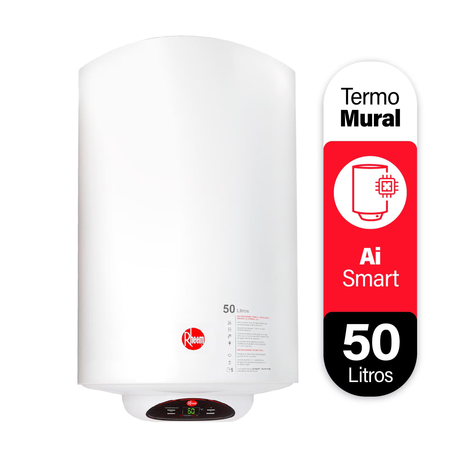 Termo Eléctrico Rheem TM-50R 50 Litros, Blanco