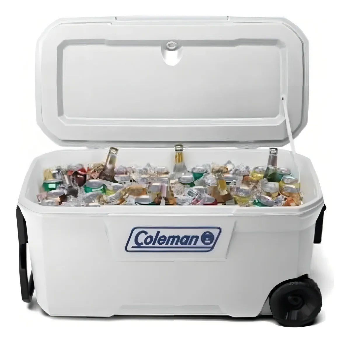 Cooler con Ruedas Coleman 100QT Marine 316 Blanco 94 Litros