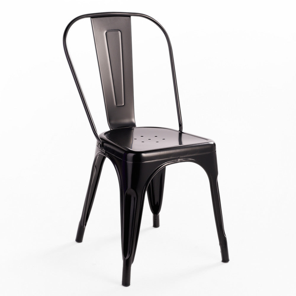 Silla De Comedor O Terraza Exterior Klik Tolix Negro