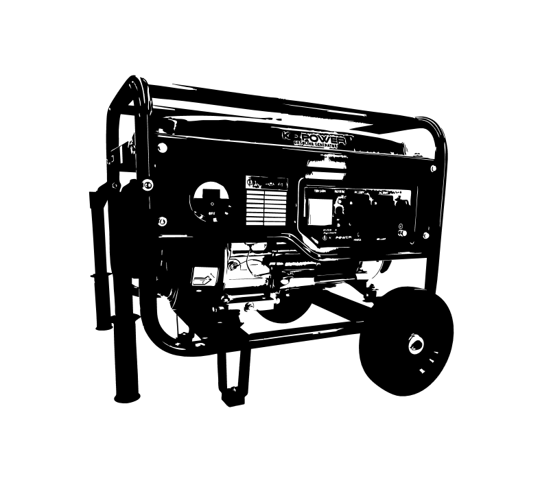 Generador Eléctrico a Gasolina+ Aceite, 6000W, 25 Litros
