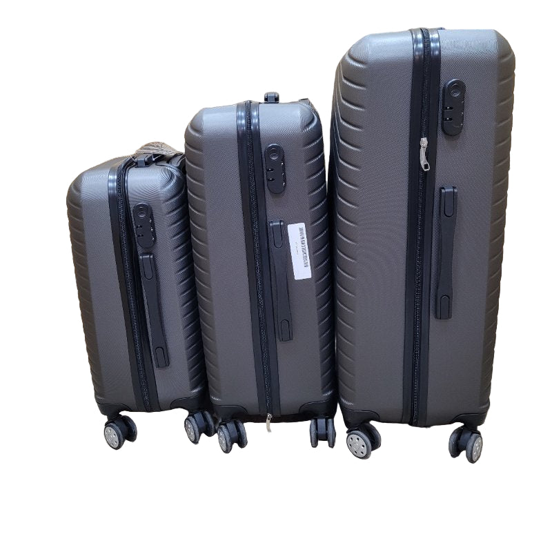 Set 3 Maletas De Viaje Utazo Gris Oscuro