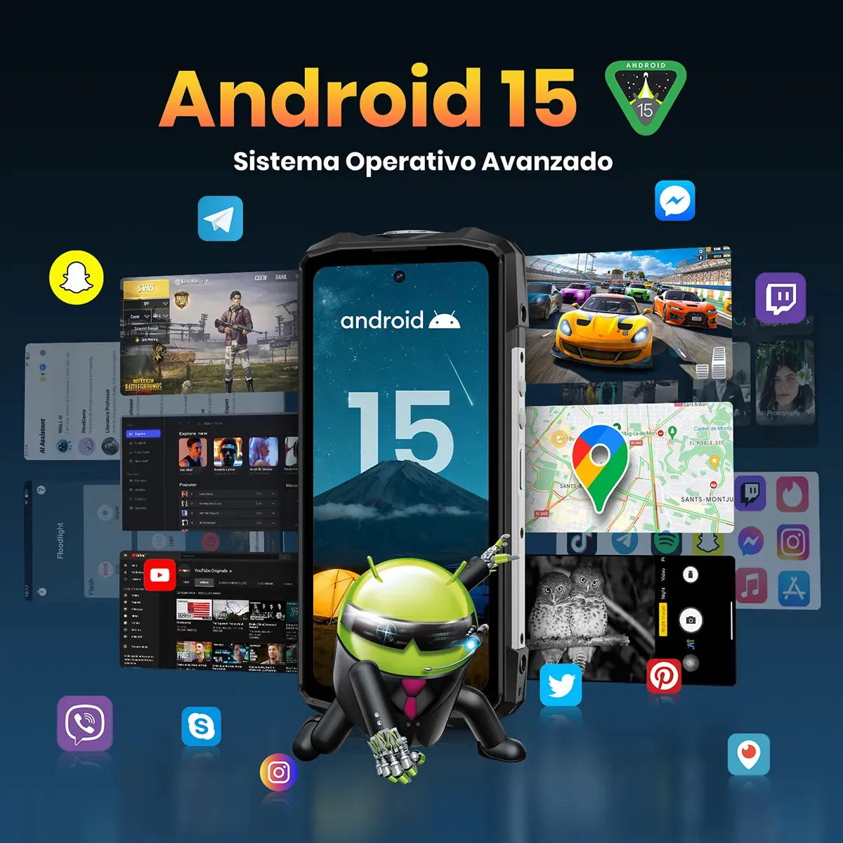 Teléfono Móvil Fossibot F113 256GB ROM 36GB RAM, Metallic Gray