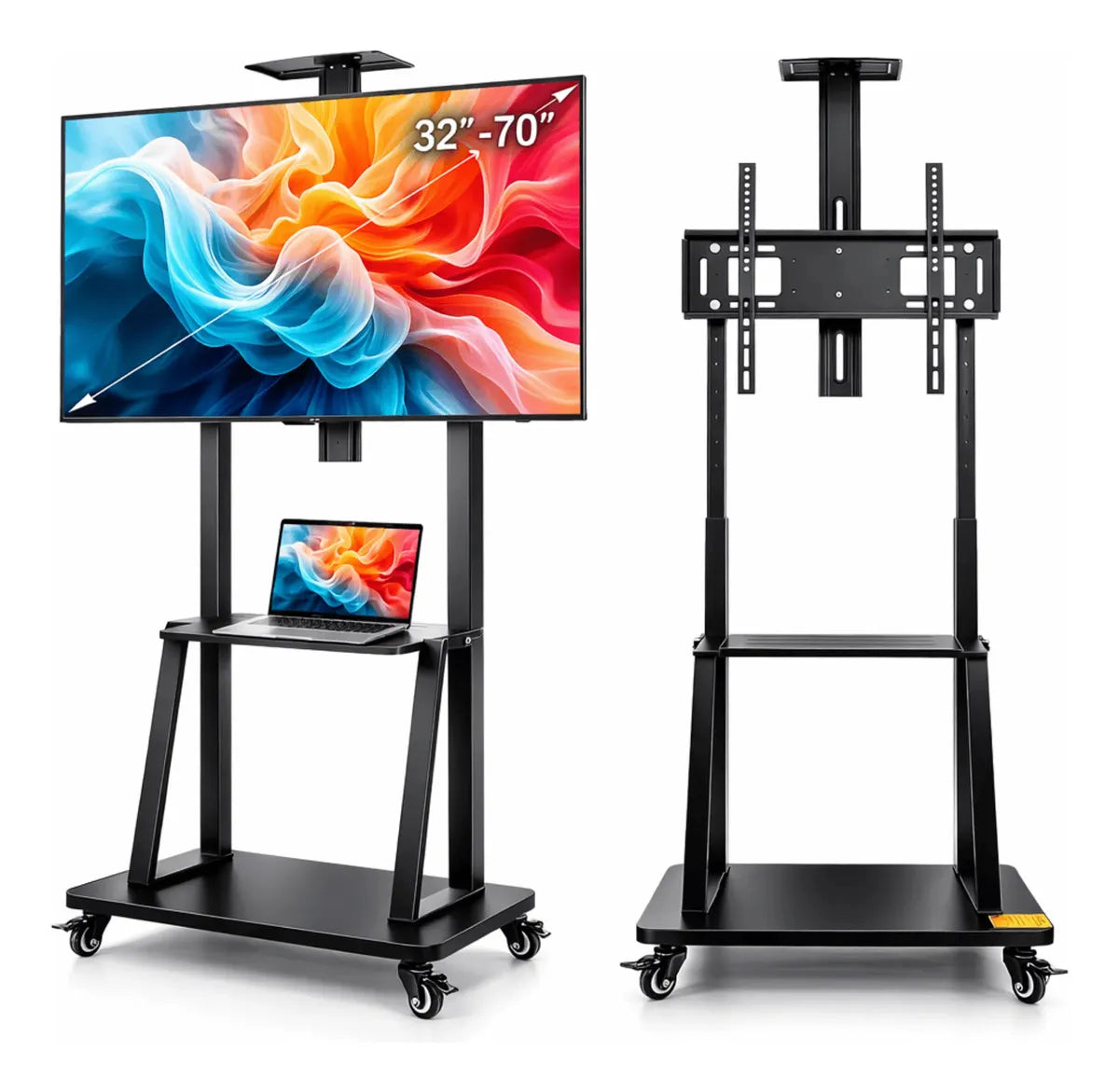 Soporte para TV con Ruedas de 32 a 70 Pulgadas, Base Pedestal , Negro
