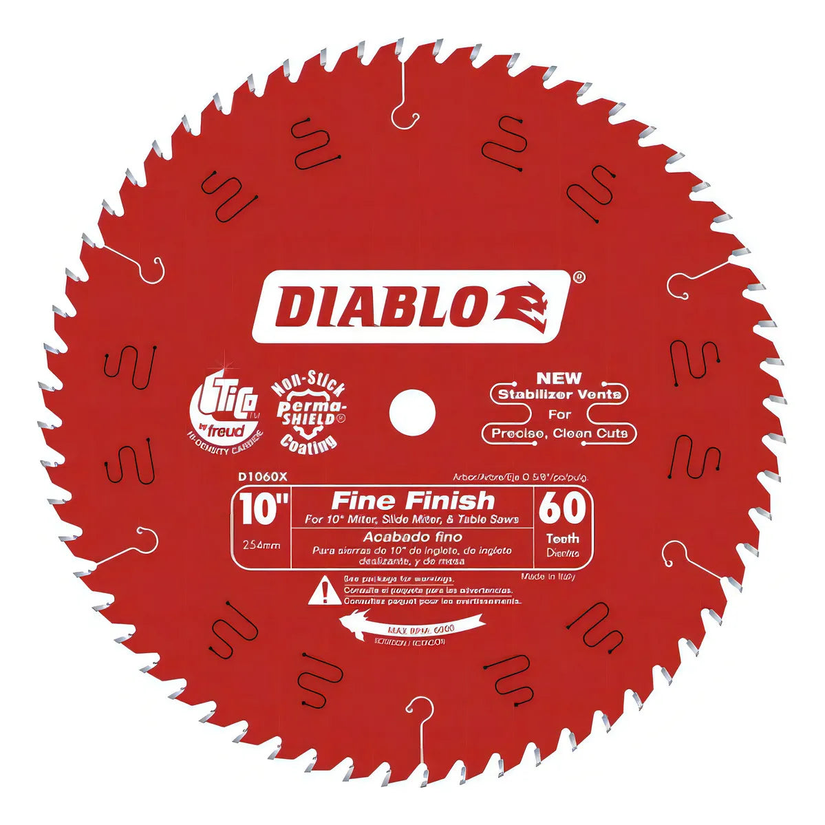 DISCO DIABLO PARA SIERRA ACABADO FINO ROJO 10PULG