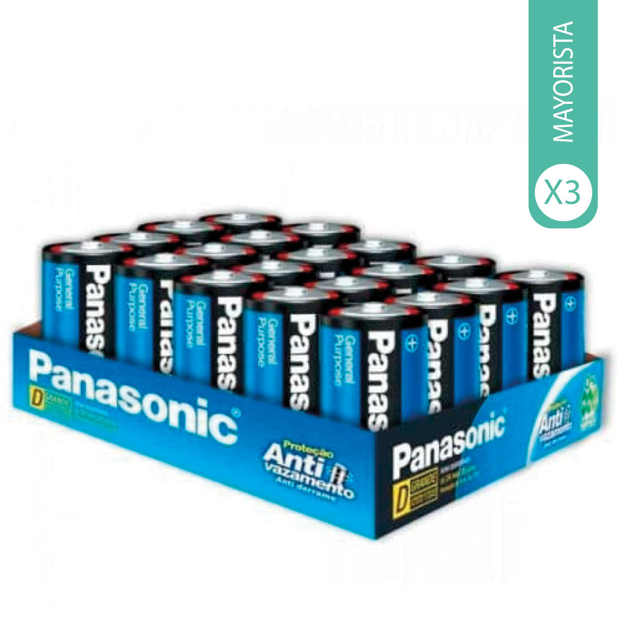 Pack de 3 display de 24 pilas zinc manganeso d 1,5v ultra hyper panasonic [Openbox]