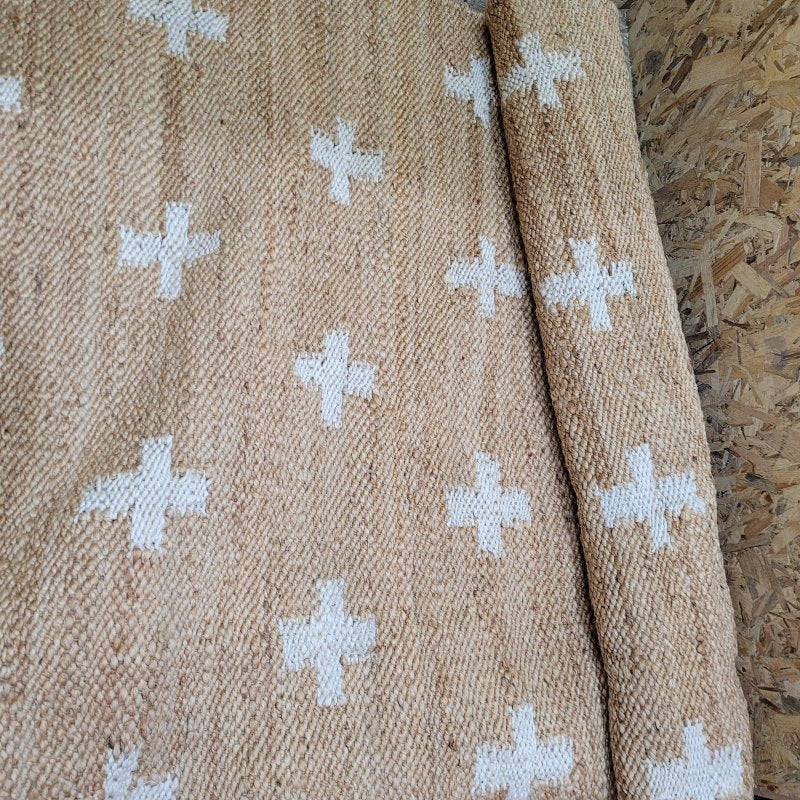 Alfombra Form Design Cruces Natural Con Blanco Yute Yute 200x300cm