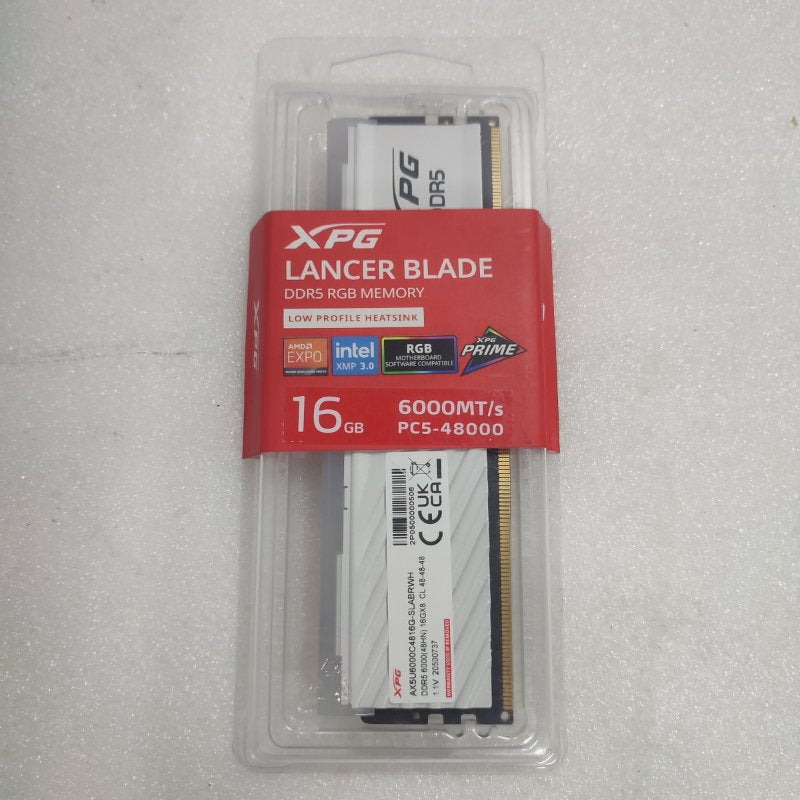 Memoria Ram Ddr5 Xpg Lancer Blade White 16gb / 6000mt/S Pc5-48000
