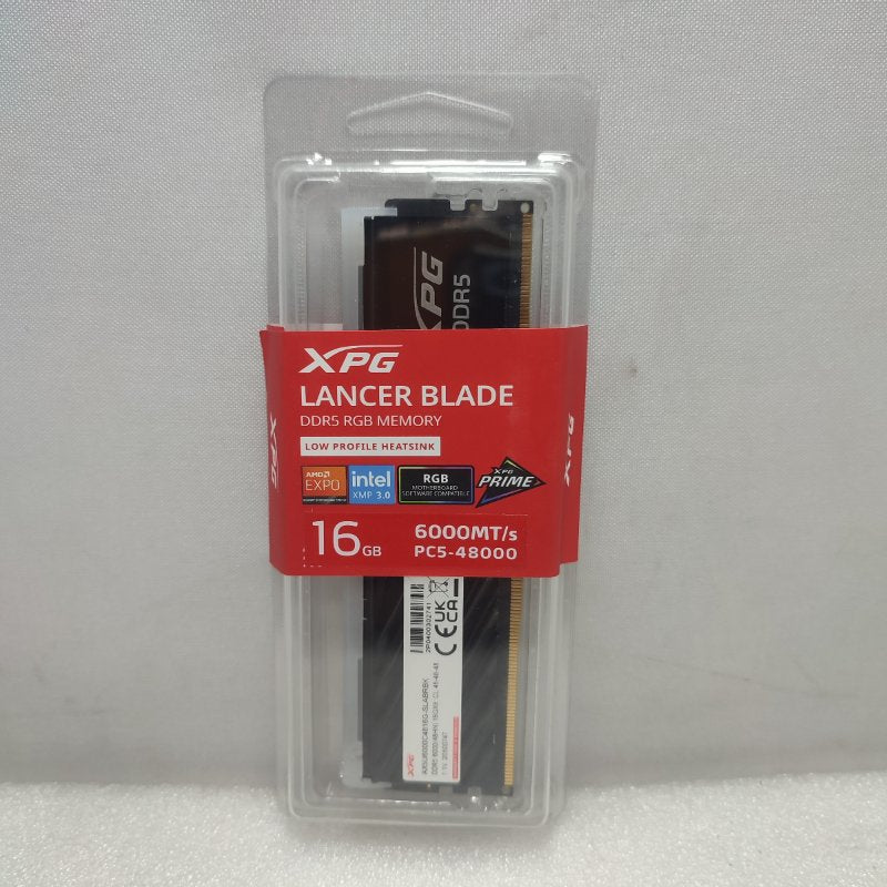 Memoria Ram Ddr5 Xpg Lancer Blade Black 16gb / 6000mt/S Pc5-48000
