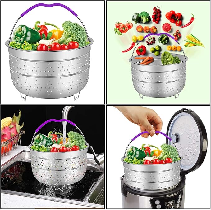 Juego de Accesorios para Olla instantánea AIDUY 23 Piezas en Color Morado