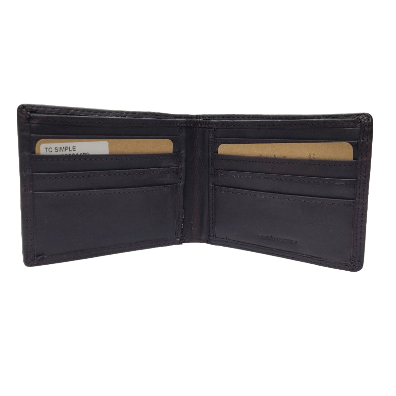 Billetera  Cuero Rkf Tc Simple Café oscuro Masculino
