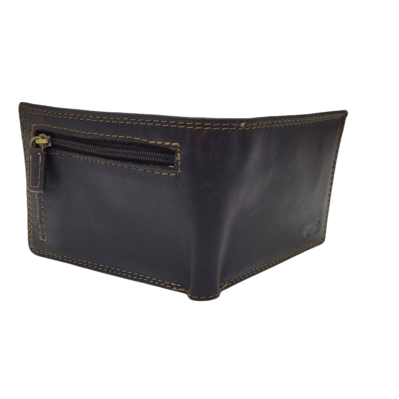 Billetera  Cuero Rkf Tc Simple Café oscuro Masculino