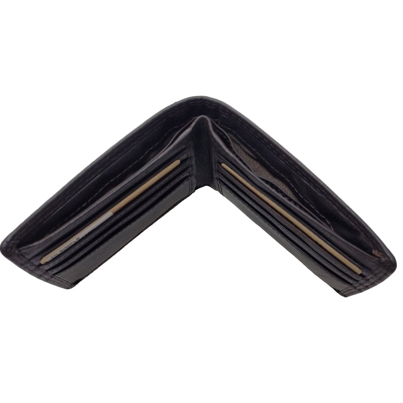 Billetera  Cuero Rkf Tc Simple Café oscuro Masculino