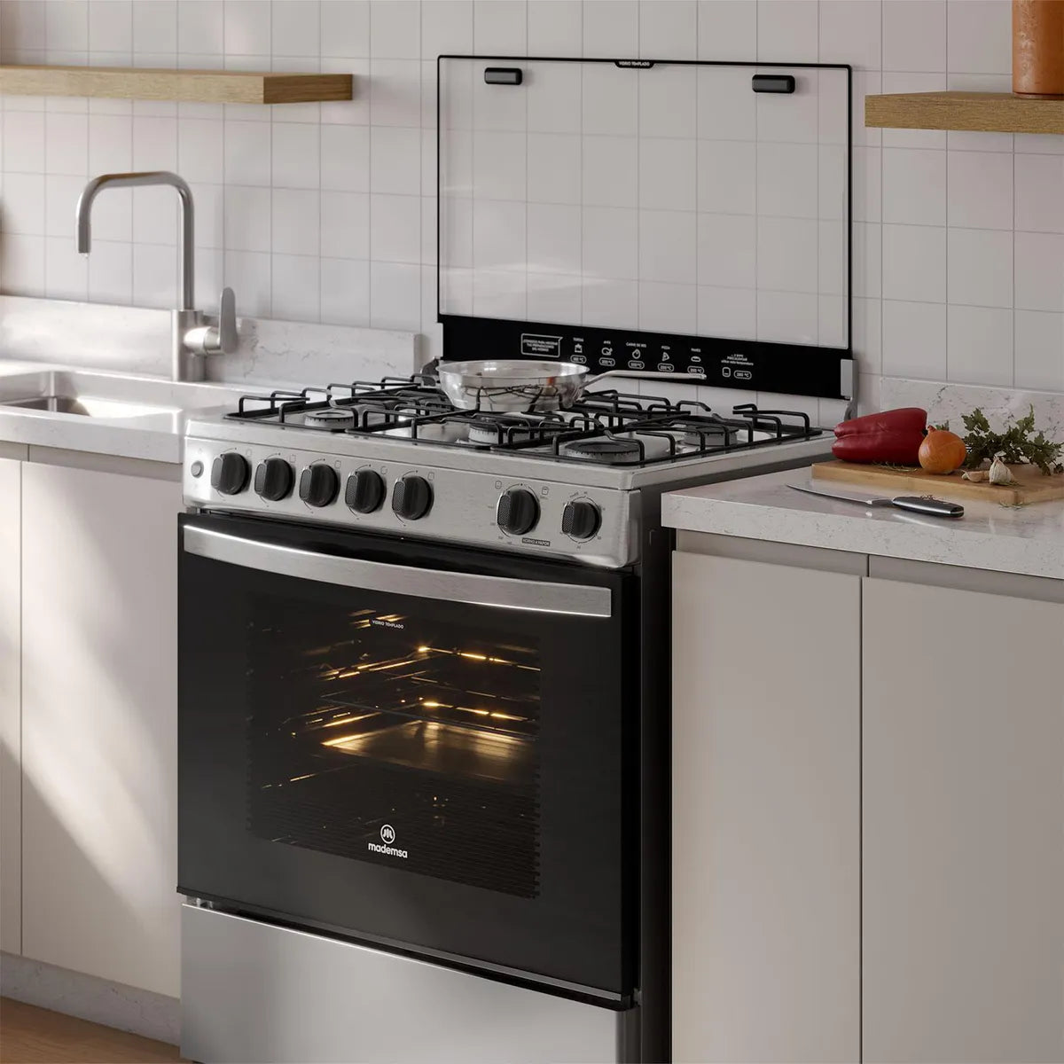 Cocina a Gas 5 Quemadores Madema FM5SSC Inox
