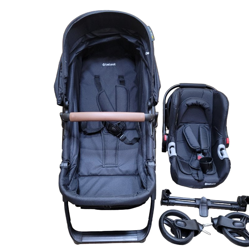 Coche Cuna Bebesit Travel System Quest Lx Negro