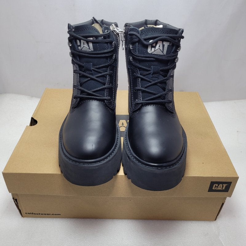 Botin Cat Colorado Max Ws6 Zip Negro 39 Femenino