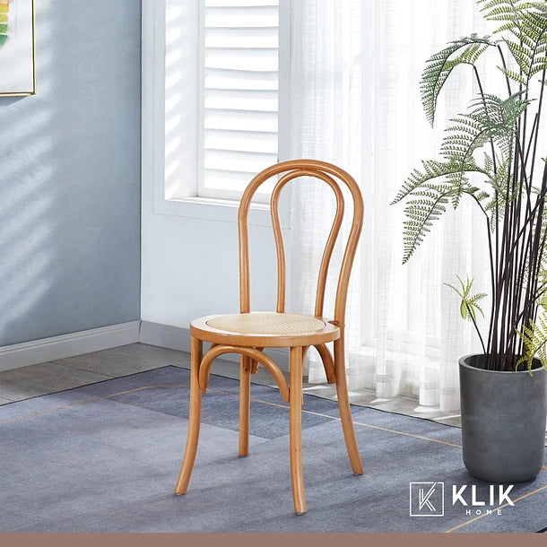 Silla Amelia Vienna Madera Rattan - Natural Klik