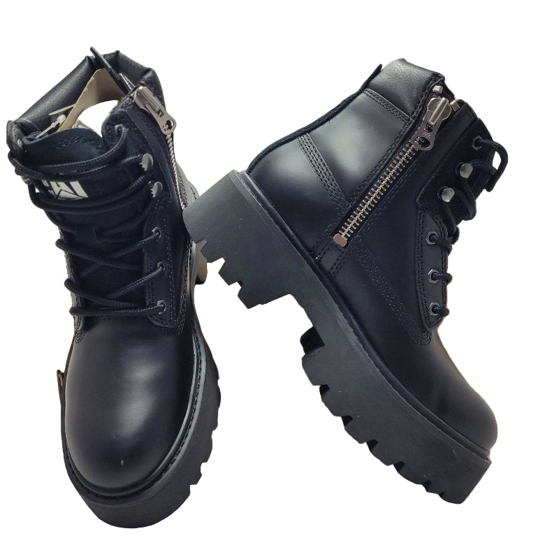 Botin Cat Colorado Max Ws6 Zip Negro 39 Femenino