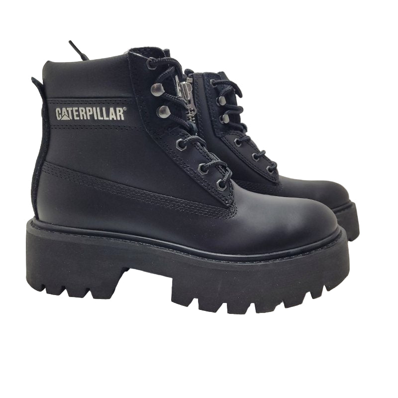 Botin Cat Colorado Max Ws6 Zip Negro 39 Femenino
