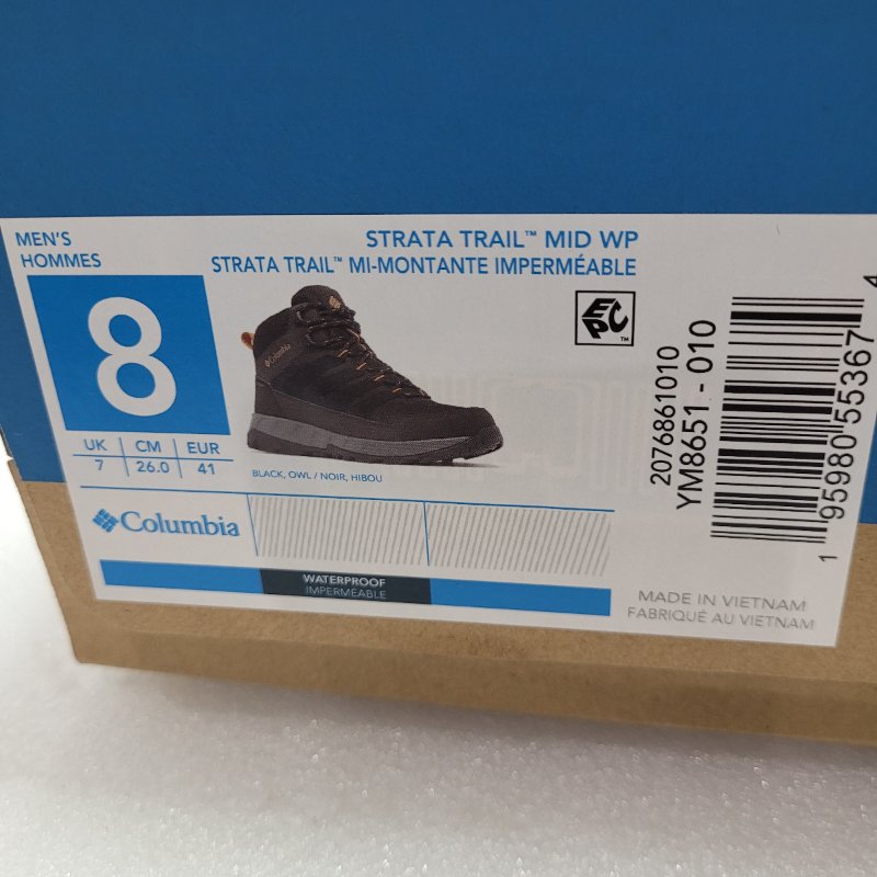 Zapatilla Hombre Columbia Mi- Montante Impermeable 41 Ym8651-010