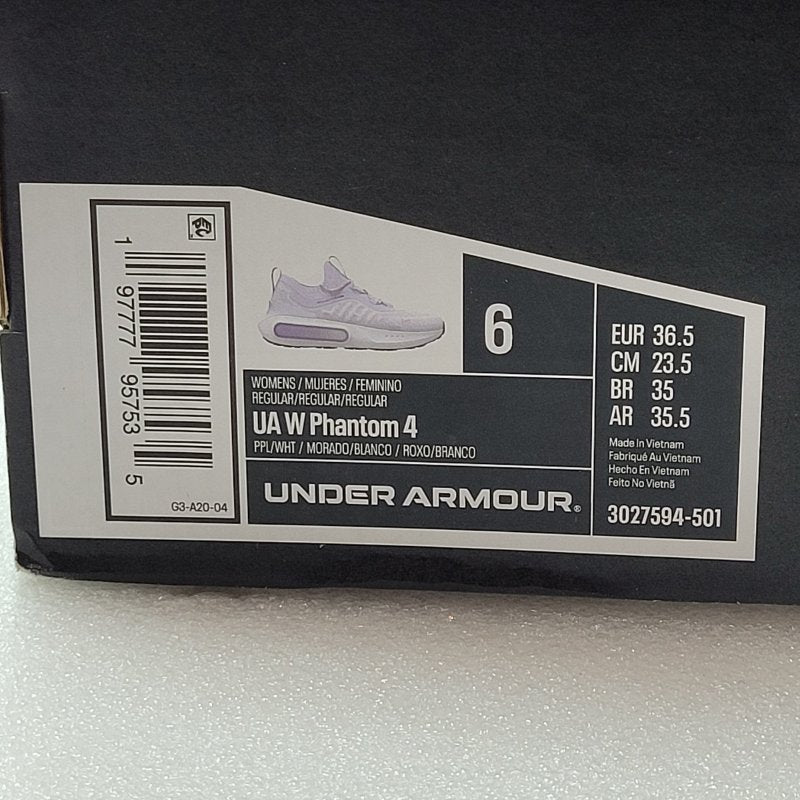Zapatillas Under Armour Ua W Phantom 4 Morado/Blanco 36.5 Eur Femenino