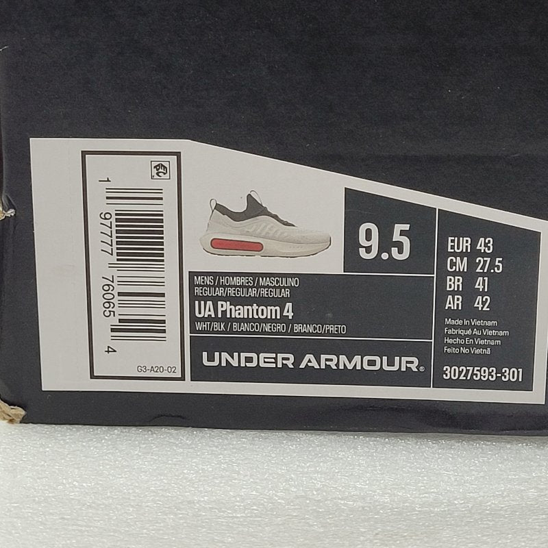 Zapatillas Under Armour Ua Phantom 4 Blanco/Negro 43 Eur Masculino