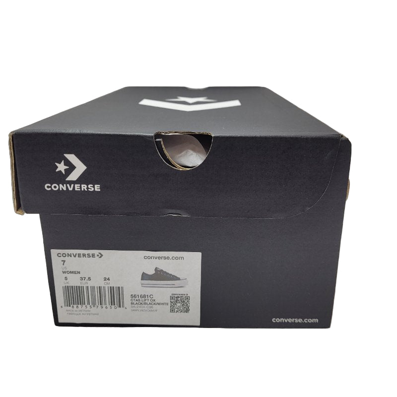 Zapatilla Converse 561681c Ctas Lift Ox Negro 37.5 Femenino