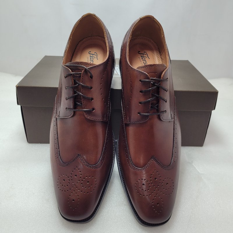 Zapato Formal Cuero Florsheim Sorrento Wt Ox Cafe 43.5 Masculino