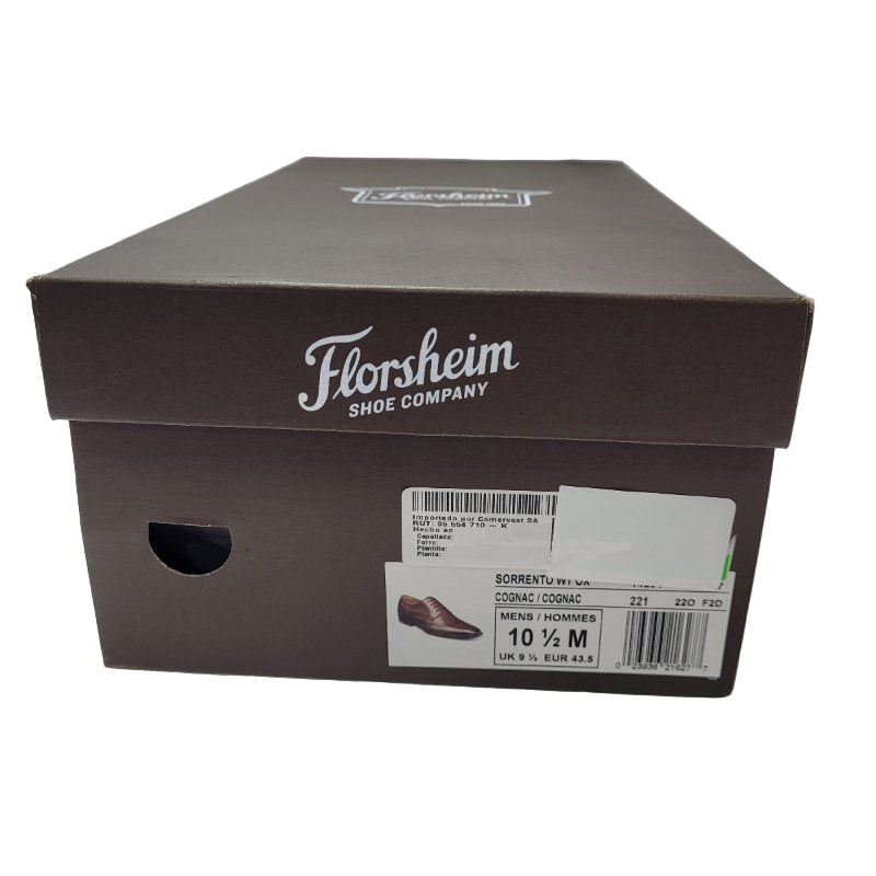 Zapato Formal Cuero Florsheim Sorrento Wt Ox Cafe 43.5 Masculino
