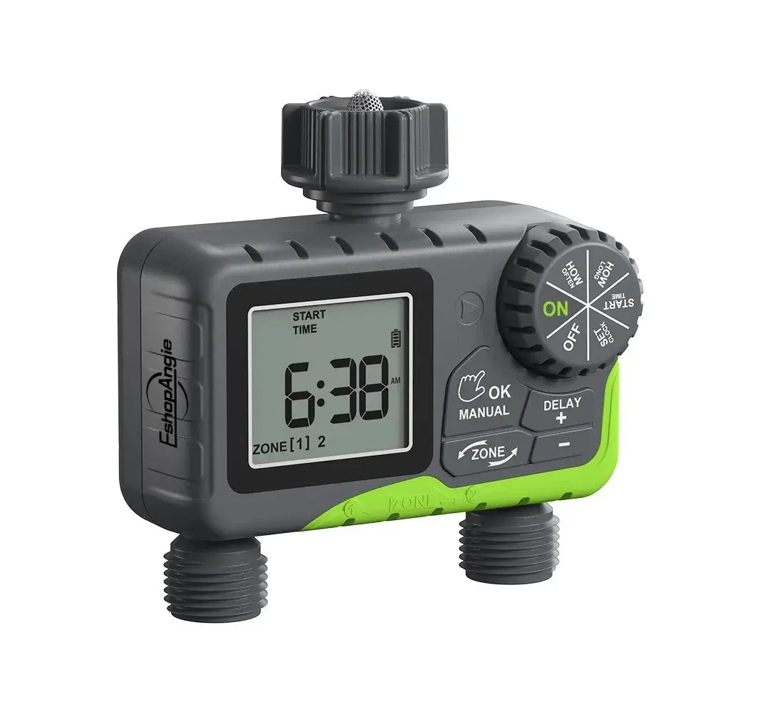 Programador de Riego Automático Rainpoint ITV205 Controlador Digital 2 Zonas