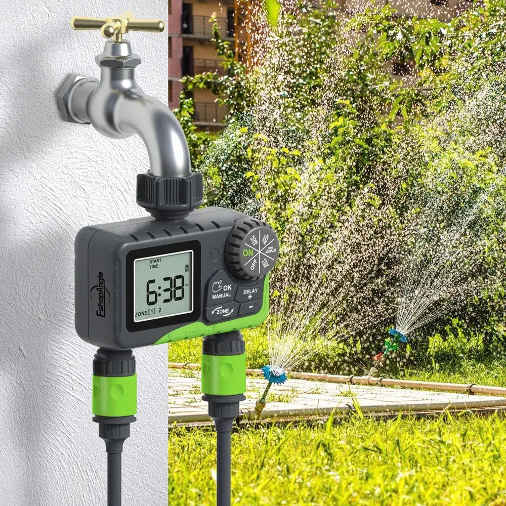 Programador de Riego Automático Rainpoint ITV205 Controlador Digital 2 Zonas