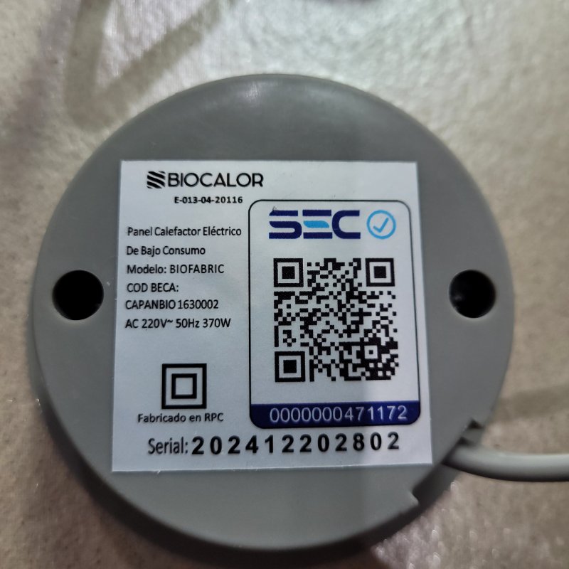 Panel Calefactor Electrico Biofabric 1