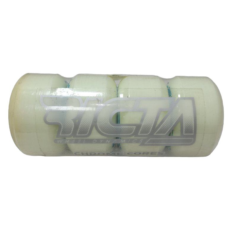Kit 4 Ruedas Patineta Ricta Chrome Core White Teal 99a - 53mm