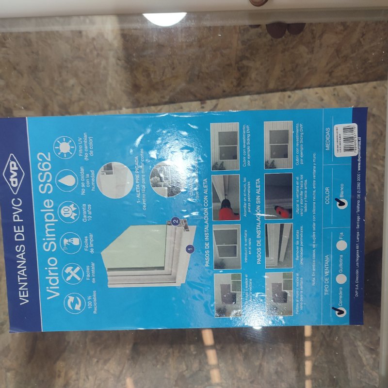 Ventana Corredera Pvc Advance Blanco 91x50cm