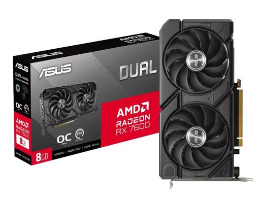 Tarjeta de Video AMD Radeon ASUS DUAL RX 7600 8GB