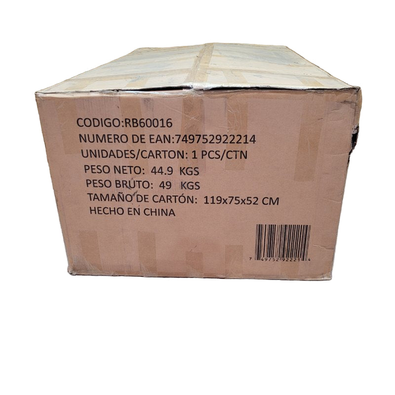 Juego De Living De Terraza Y Mesa De Vidrio  Rattan Generico Rohe Cafe Oscuro