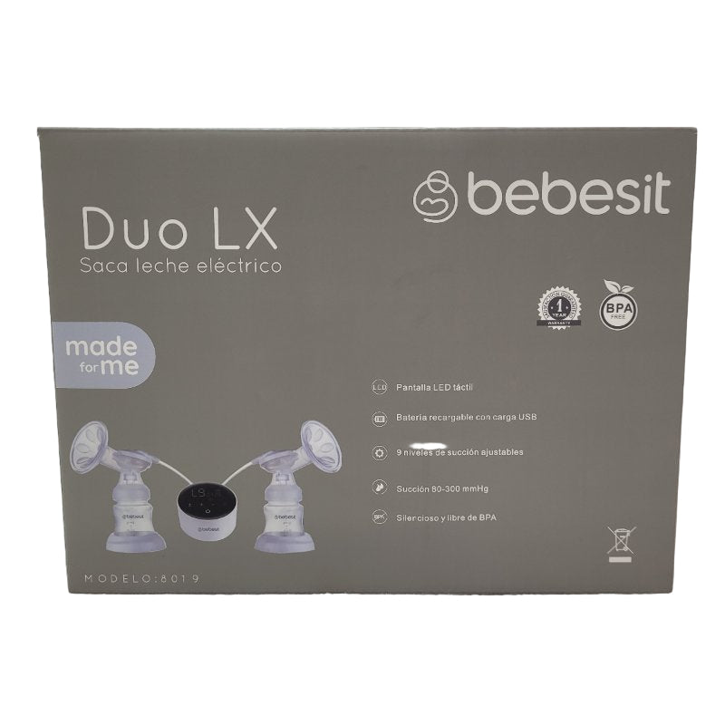 Extractor  De Leche Electrico Recargable Bebesit Duo Lx Blanco