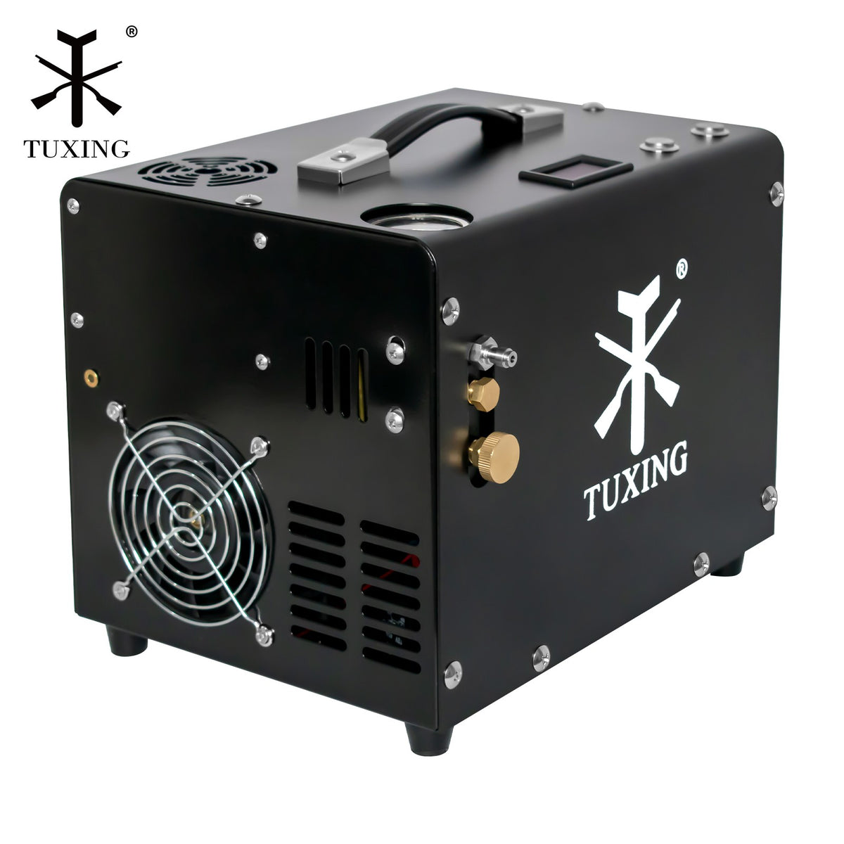 Compresor de Aire Tuxing TXES062 12V/220V para Pistolas de Aire, Negro