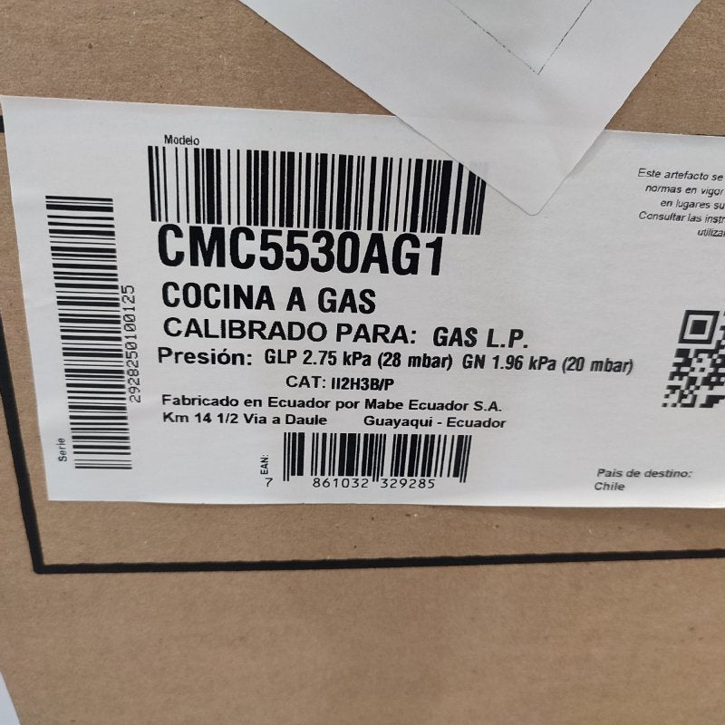 Cocina 4 Quemadores Mabe Cmc5530ag1 Silver