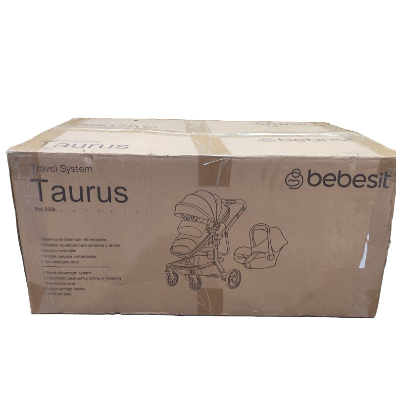 Coche + Silla Bebesit Travel System Taurus 5559 Gris