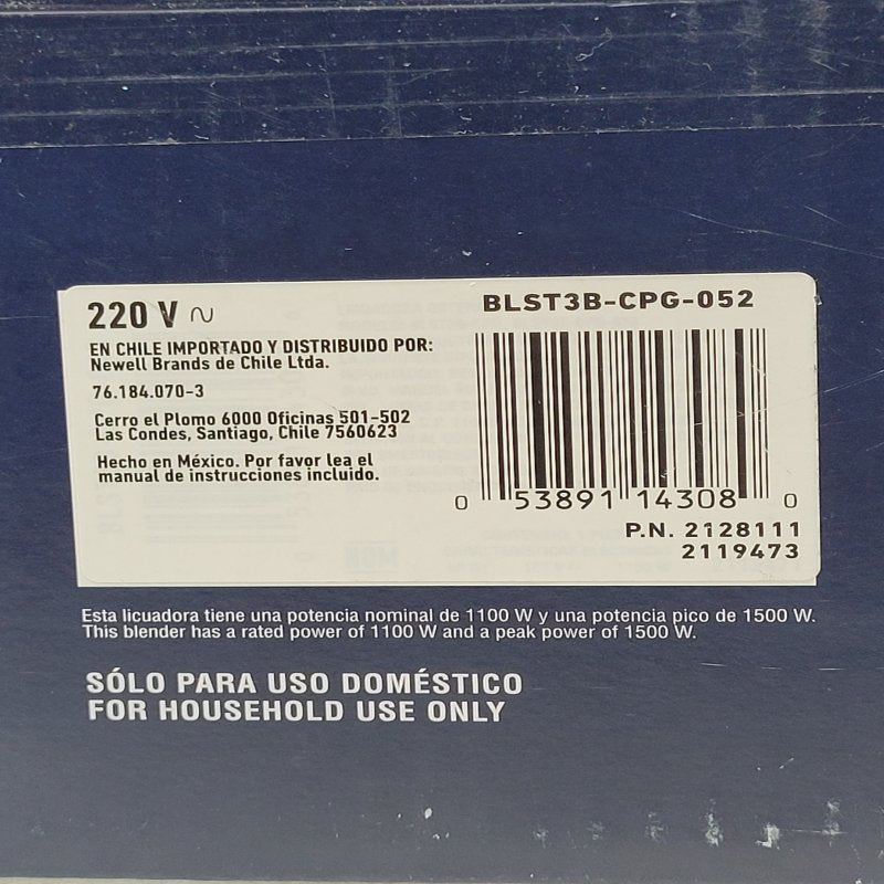 Licuadora Oster Blst3b-Cpg-052 Negro 2 Litros 1100w / 220v