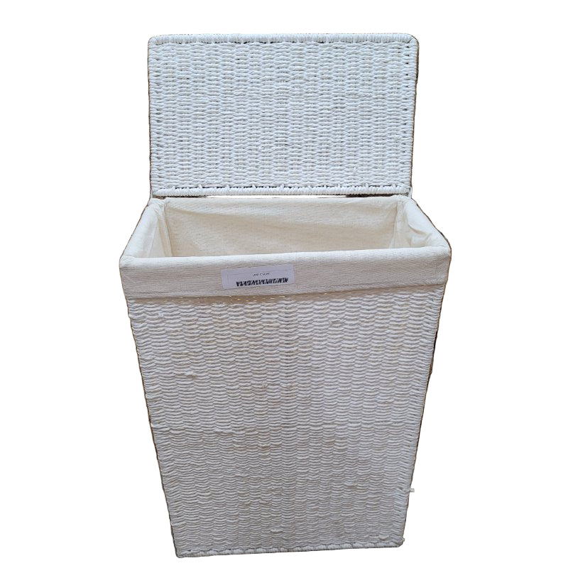 Cesta Ropa Con Tejido Interior Zara Home 45*27*64 Cm Blanco