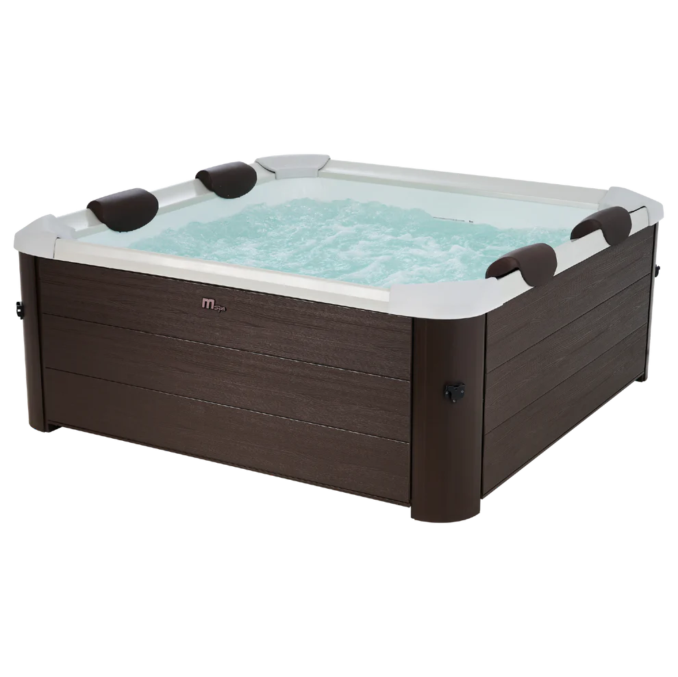Jacuzzi Cuadrado Rígido Wifi  6 Personas Mspa Oslo F-Am063w Negro 850 Litros