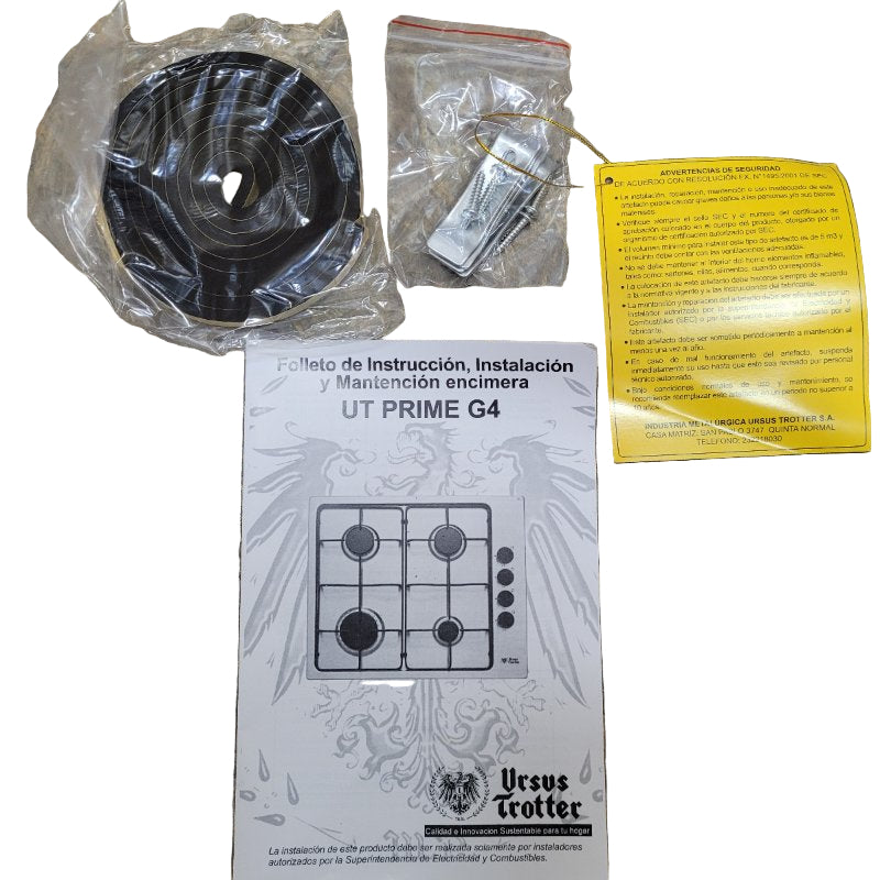 Encimera 4 Quemadores Gas Licuado Ursus Trotter Ut Prime G4
