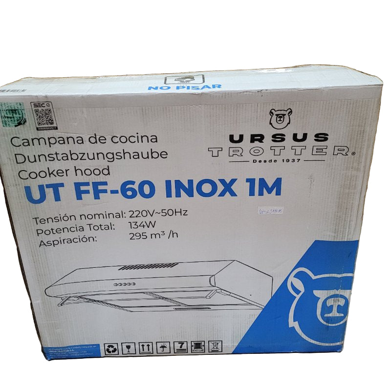 Campana De Cocina Ursus Trotter Ut Ff-60 Inox 1m 220v/50hz /134w /295m3/H