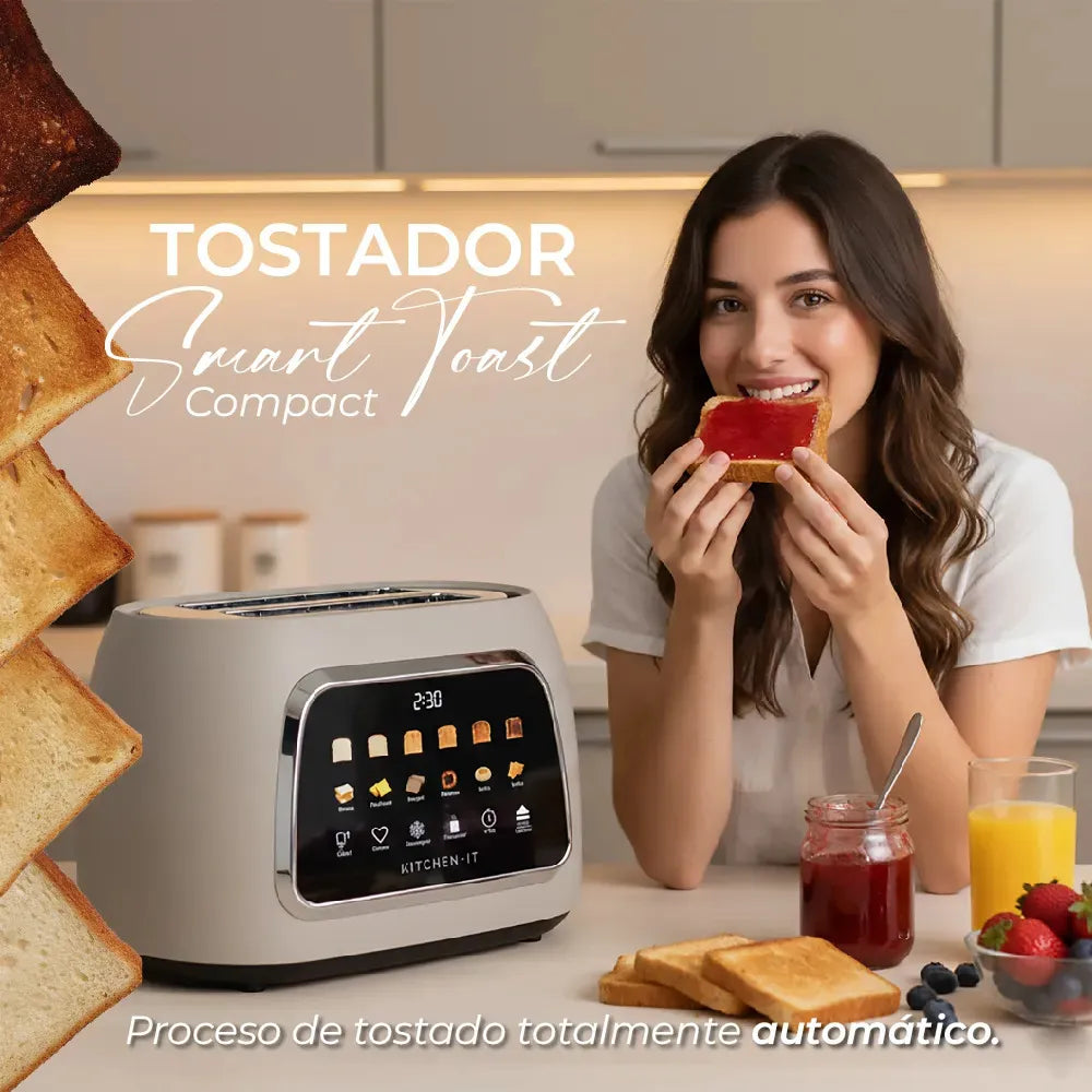 Tostador Eléctrico Automático Kitchen-IT Color Crema